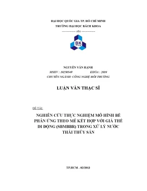 Luận văn thạc sĩ công nghệ môi trường nghiên cứu thực nghiệm mô hình bể phản ứng theo mẻ kết hợp với giá thể di động sbmbbr trong xử lý nước thải thủy sản