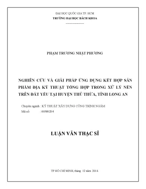 Luận văn thạc sĩ kỹ thuật xây dựng nghiên cứu và giải pháp ứng dụng kết hợp sản phẩm địa kỹ thuật tổng hợp trong xử lý nền trên đất yếu tại huyện thủ thừa tỉnh long an