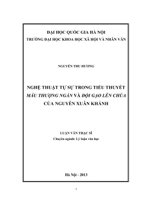 Luận văn thạc sĩ văn học nghệ thuật tự sự trong tiểu thuyết mẫu thượng ngàn và đội gạo lên chùa của nguyễn xuân khánh