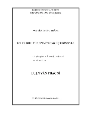 Luận văn thạc sĩ kỹ thuật điện tử tối ưu điều chế dppm trong hệ thống vlc