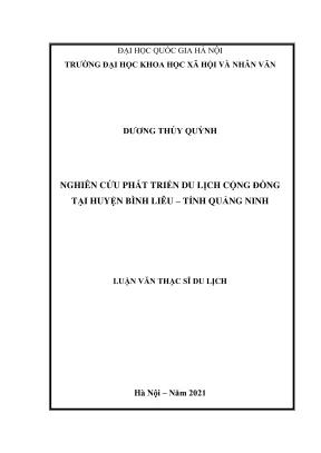 Luận văn thạc sĩ du lịch nghiên cứu phát triển du lịch cộng đồng tại huyện bình liêu tỉnh quảng ninh