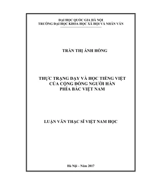 Luận văn thạc sĩ việt nam học thực trạng dạy và học tiếng việt của cộng đồng người hàn phía bắc việt nam