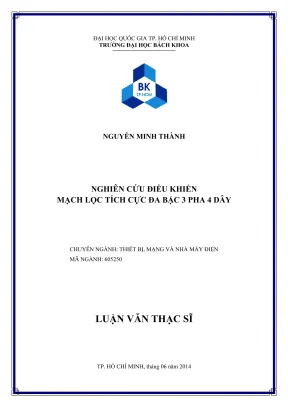 Luận văn thạc sĩ thiết bị mạng và nhà máy điện nghiên cứu điều khiển mạch lọc tích cực đa bậc 3 pha 4 dây