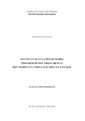 Luận án tiến sĩ quản trị kinh doanh nguyên lý quản lý doanh nghiệp theo định hướng trọng dịch vụ một nghiên cứu theo cách tiếp cận sd logic