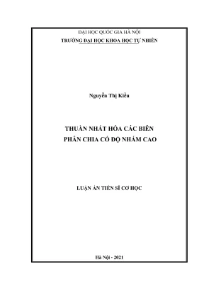 Luận án tiến sĩ cơ học thuần nhất hóa các biên phân chia có độ nhám cao