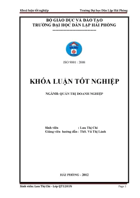 Luận vănmột số biện pháp nâng cao hiệu quả hoạt động kinh doanh tại công ty tnhh thƣơng mại duy thịnh
