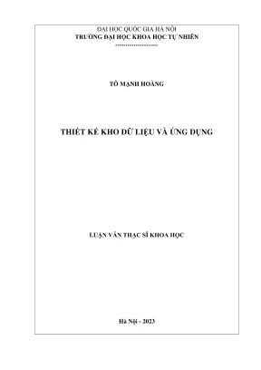 Luận văn thạc sĩ khoa học thiết kế kho dữ liệu và ứng dụng