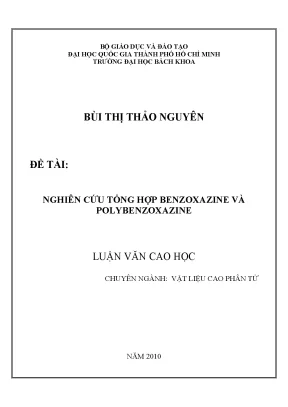 Luận văn thạc sĩ công nghệ vật liệu nghiên cứu tổng hợp benzoxazine và polybenzosazine