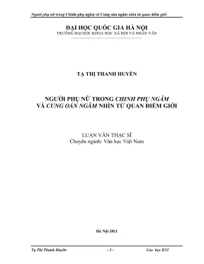 Luận văn thạc sĩ văn học người phụ nữ trong chinh phụ ngâm và cung oán ngân nhìn từ quan điểm giới