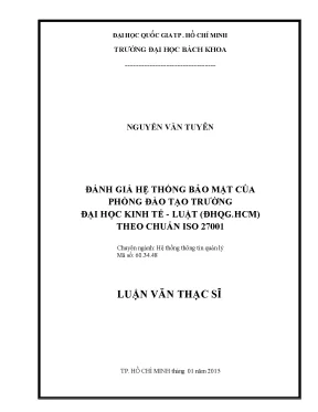 Luận văn thạc sĩ hệ thống thông tin quản lý đánh giá hệ thống bảo mật của phòng đào tạo trường đại học kinh tế luật đhqg hcm theo chuẩn iso 27001