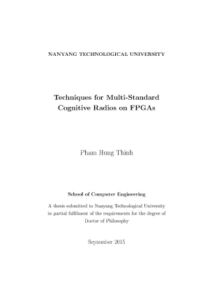 Luận án tiến sĩ techniques for multistandard cognitive radios on fpgas