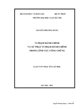 Luận văn thạc sĩ luật học vi phạm hành chính và xử phạt hành chính trong lĩnh vực công chứng