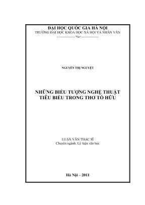 Luận văn thạc sĩ văn học những biểu tượng nghệ thuật tiêu biểu trong thơ tố hữu