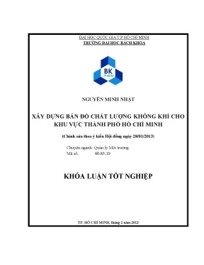 Luận văn thạc sĩ quản lý môi trường xây dựng bản đồ chất lượng không khí cho khu vực thành phố hồ chí minh