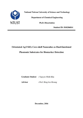 Luận án tiến sĩ orientated agsio2 coreshell nanocubes as dualfunctional plasmonic substrates for biomarker detection