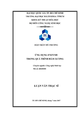 Luận văn thạc sĩ công nghệ sinh học ứng dụng enzyme trong quá trình hầm xương