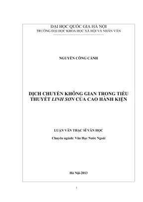 Luận văn thạc sĩ văn học dịch chuyển không gian trong tiểu thuyết linh sơn của cao hành kiện