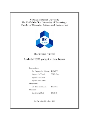 Luận văn tốt nghiệp khoa học và kỹ thuật máy tính android usb gadget driver fuzzer