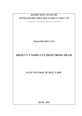 Luận văn thạc sĩ châu á học jihad và ý nghĩa của jihad trong islam
