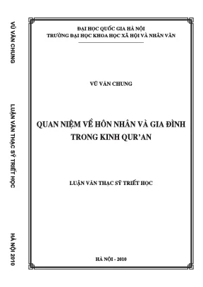 Luận văn thạc sĩ triết học quan niệm về hôn nhân và gia đình trong kinh quran