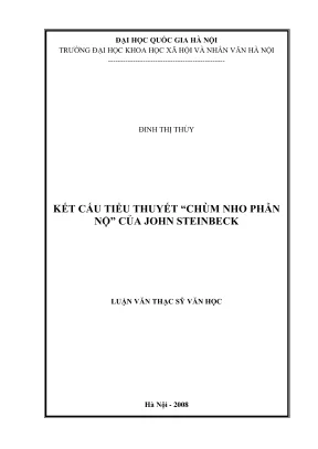 Luận văn thạc sĩ văn học kết cấu tiểu thuyết chùm nho phẫn nộ của john steinbeck
