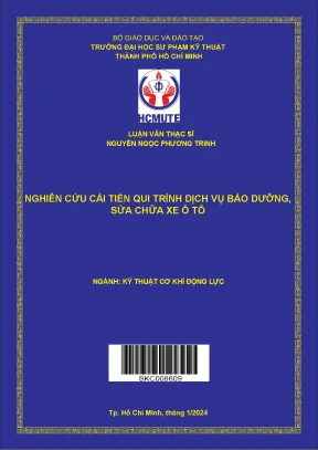 Luận văn thạc sĩ nghiên cứu cải tiến quy trình dịch vụ bảo dưỡng sửa chữa xe ô tô