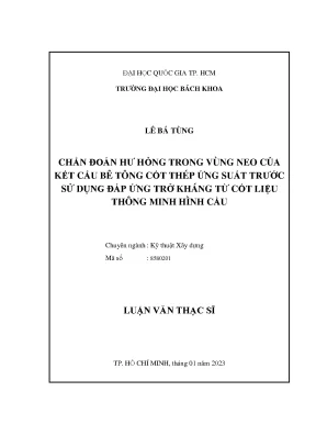 Luận văn thạc sĩ kỹ thuật xây dựng chẩn đoán hư hỏng trong vùng neo của kết cấu bê tông cốt thép ứng suất trước sử dụng đáp ứng trở kháng từ cốt liệu thông minh hình cầu