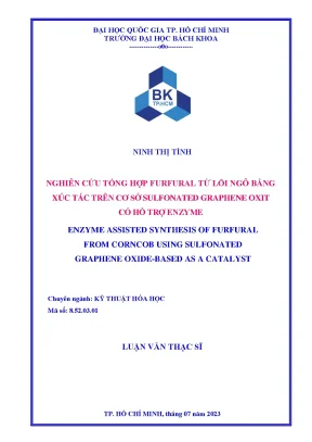Luận văn thạc sĩ kỹ thuật hóa học nghiên cứu tổng hợp furtural từ lõi ngô bằng xúc tác trên cơ sở sulfonated graphene oxit có hỗ trợ enzyme