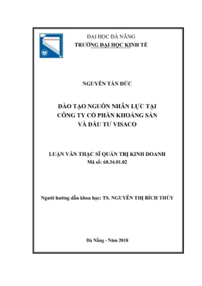 Luận văn thạc sĩ quản trị kinh doanh đào tạo nguồn nhân lực tại công ty cổ phần khoáng sản và đầu tư visaco