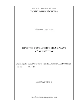 Luận văn thạc sĩ kỹ thuật xây dựng phân tích động lực học khung phẳng có vết nứt thở