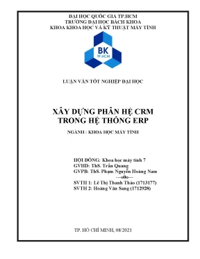 Luận văn tốt nghiệp khoa học máy tính xây dựng phân hệ crm trong hệ thống erp
