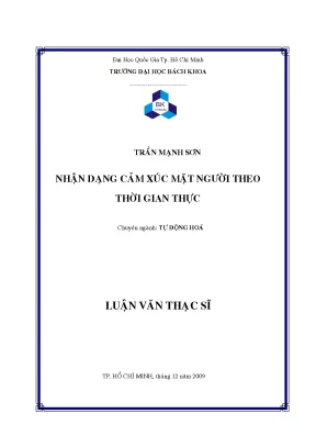 Luận văn thạc sĩ tự động hóa nhận dạng cảm xúc mặt người theo thời gian thực