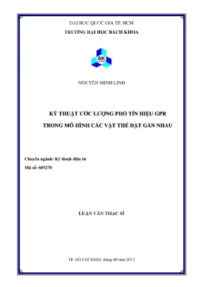 Luận văn thạc sĩ kỹ thuật điện tử kỹ thuật ước lượng phổ tín hiệu gpr trong mô hình các vật thể đặt gần nhau