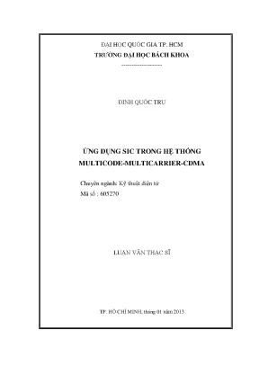 Luận văn thạc sĩ kỹ thuật điện tử ứng dụng sic trong hệ thống multicode multicarrier cdma