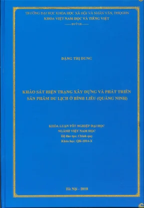 Khóa luận tốt nghiệp khảo sát hiện trạng xây dựng và phát triển sản phẩm du lịch ở bình liêu quảng ninh
