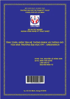 Tính toán kiểm tra hệ thống đhkk và thông gió tòa nhà trường đại học fptgreenwich đồ án tốt nghiệp ngành công nghệ kỹ thuật nhiệt