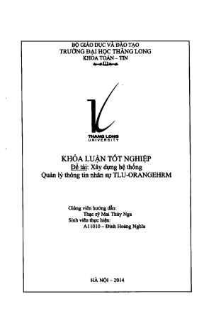 Khóa luận tốt nghiệp xây dựng hệ thống quản lý thông tin nhân sự tluorangehrm
