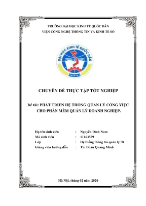 Chuyên đề thực tập tốt nghiệp phát triển hệ thống thông tin quản lý công việc cho phần mềm moola