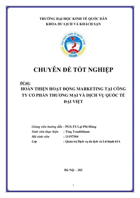 Chuyên đề tốt nghiệp hoàn thiện hoạt động marketing tại công ty cổ phần thương mại và dịch vụ quốc tế đại việt