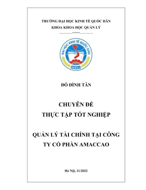 Chuyên đề thực tập tốt nghiệp quản lý tài chính tại công ty cổ phần amaccao