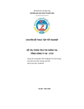 Chuyên đề thực tập tốt nghiệp phân tích tài chính tại tổng công ty 36 ctcp