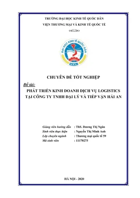 Chuyên đề tốt nghiệp phát triển kinh doanh dịch vụ logistics tại công ty tnhh đại lý và tiếp vận hải an