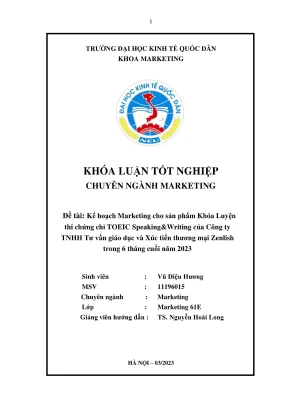 Khóa luận tốt nghiệp giải pháp đào tạo lưc lượng bán hàng công ty bảo hiểm nhân thọ chubb life việt nam văn phòng hà nội 9