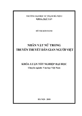 Khóa luận tốt nghiệp nhân vật nữ trong truyền thuyết dân gian người việt