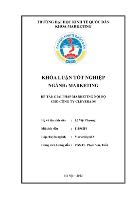 Khóa luận tốt nghiệp giải pháp marketing nội bộ cho công ty cleverads