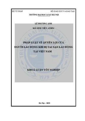 Khóa luận tốt nghiệp pháp luật về quyền lợi của người lao động khi bị tai nạn lao động tại việt nam