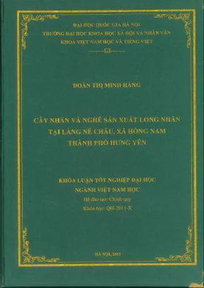 Khóa luận tốt nghiệp cây nhãn và nghề sản xuất long nhãn tại làng nễ châu xã hồng nam thành phố hưng yên