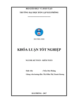 Khóa luận tốt nghiệp kế toán kiểm toán hoàn thiện tổ chức kế toán vốn bằng tiền tại công ty tnhh phúc thịnh