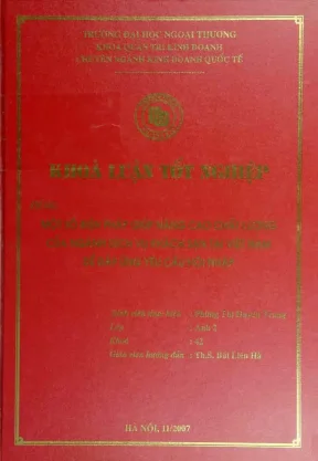 Khóa luận tốt nghiệp một số biện pháp nâng cao chất lượng của ngành dịch vụ khách sạn tại việt nam để đáp ứng yêu cầu hội nhập