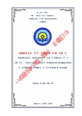 Khóa luận tốt nghiệp quản trị kinh doanh đánh giá sự hài lòng của học viên đối với chất lượng dịch vụ đào tạo digital marketing tại công ty tnhh tư vấn và đào tạo oabi